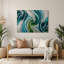 «Lyrical Abstraction 99», art mural en métal bleu-121663760