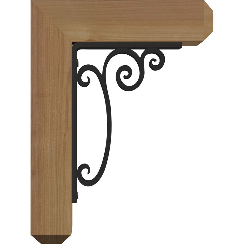 Avery 4" Triple Brace Craftsman Ironcrest Bracket, 12"H x 9 1/2"D, 3 1/2"W x 2"T Western Red Cedar (Smooth)