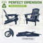 Ensemble de 2 chaises pliantes Adirondack avec porte-gobelet et conception sans entretien-121962961