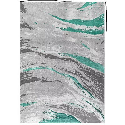 Abstract Shag Area Rug