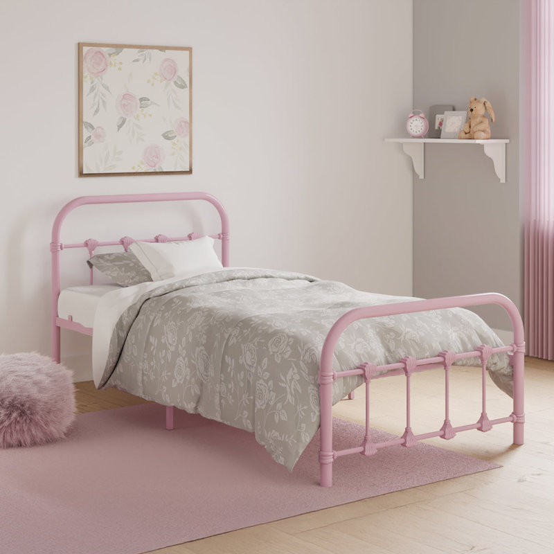 Melissa Metal Twin Bed, Pink