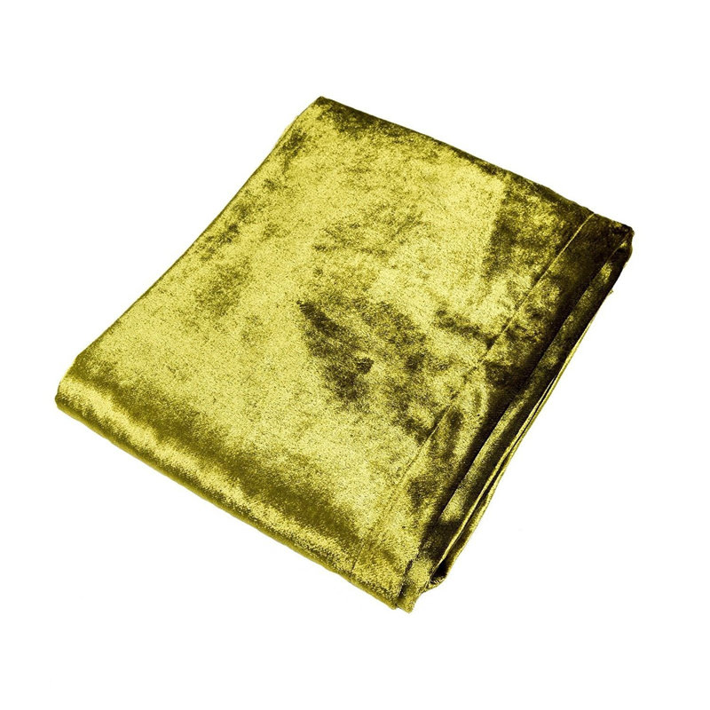 Blossom Shiny Velvet Runner, 30cm W x 200cm L, Lime Green