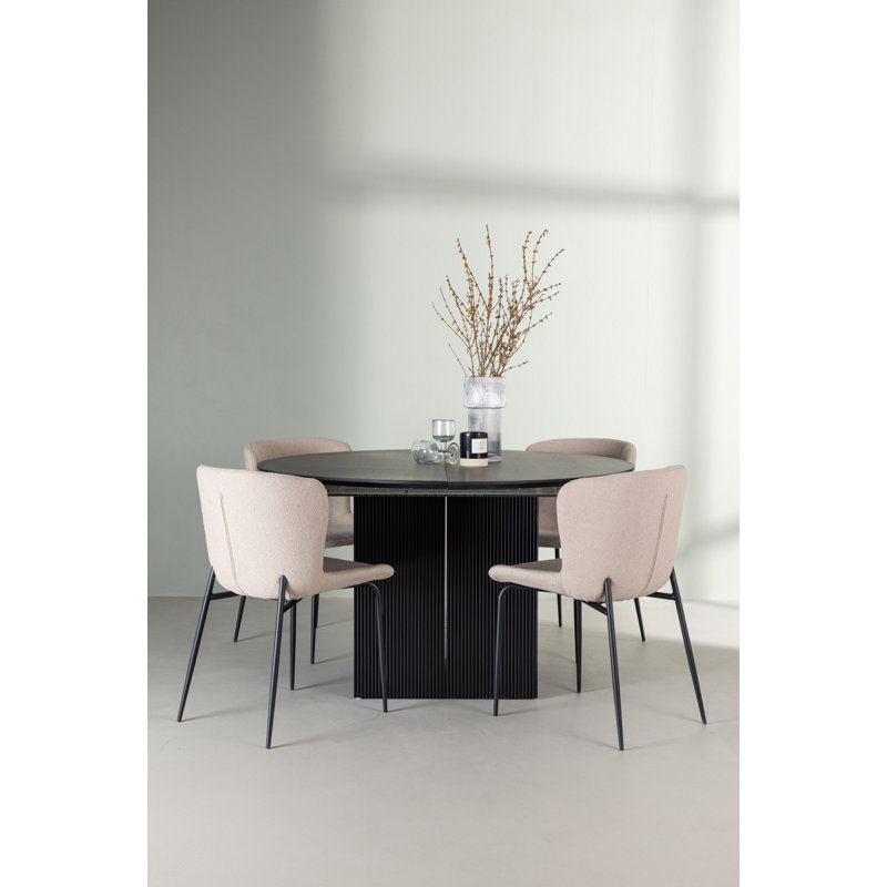 Libby 4 - Person Dining Set, Beige, Beige