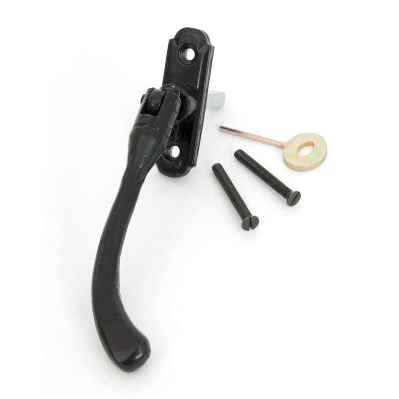 Locking Peardrop Espag Door Accessory, Black