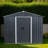8ft x 6ft Outdoor Metal Storage Shed with Sliding Doors – Includes Padlock, Tools, Weatherproof & Easy Assembly-113549998