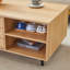 Table basse - Art géométrique et design pratique dans des tons de bois naturel