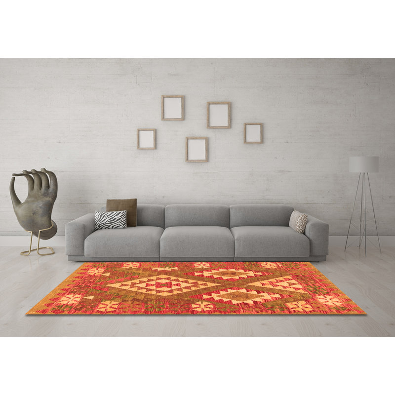 Mirle Performance Southwestern Indoor Rug, Round 6'
