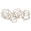 Sculpture dimensionnelle suspendue abstraite géométrique en métal 24 "X 48"