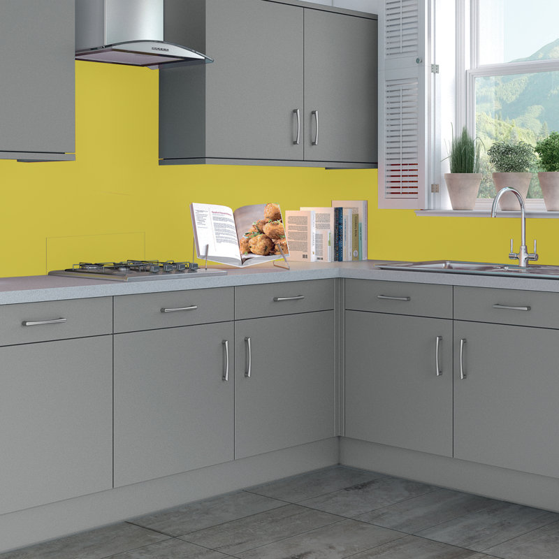 48" x 96" Tin Backsplash in Yellow