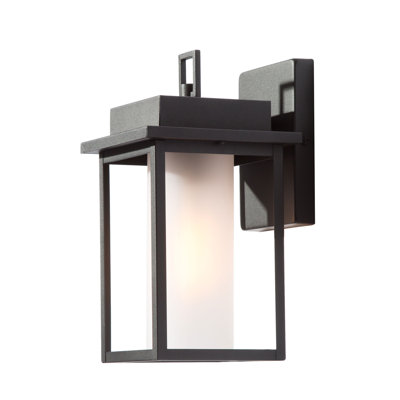 Lanterne murale d'extérieur noire H 11 po