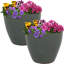 Pot de fleurs extérieur rond en céramique Atenea Francine-700537287-700537288