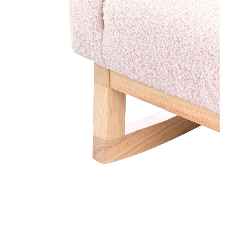 Boucle Kids Rocking Chair Pastel NORBY, Pink