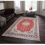 Hand Woven Cotton and Wool Oriental Area Rug