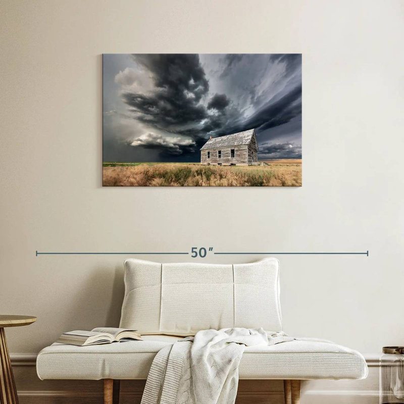Alvord Supercell Over Schoolhouse, 24" H x 36" W