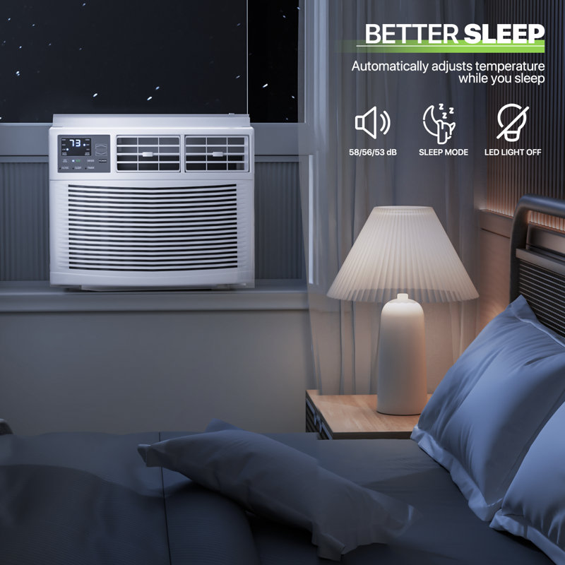 Magshion 8000 BTU White Window Air Conditioner with Remote