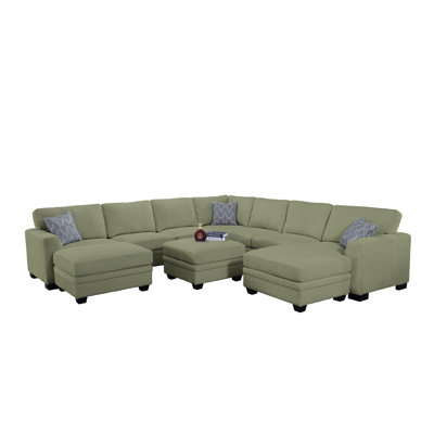 10 - Piece Upholstered Compression Corner Sectional
