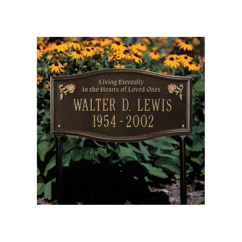 Alexandria 'Living Eternally' Memorial Plaque, Yes, Antique Copper