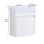 Meuble-lavabo mural 18 po avec lavabo en résine blanche et capacité de rangement considérable, porte à fermeture en douceur - Armoire longue durée-881626509