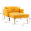 Chaise longue tendance pour la décoration intérieure - ambiance chambre à coucher moutarde-1939626544