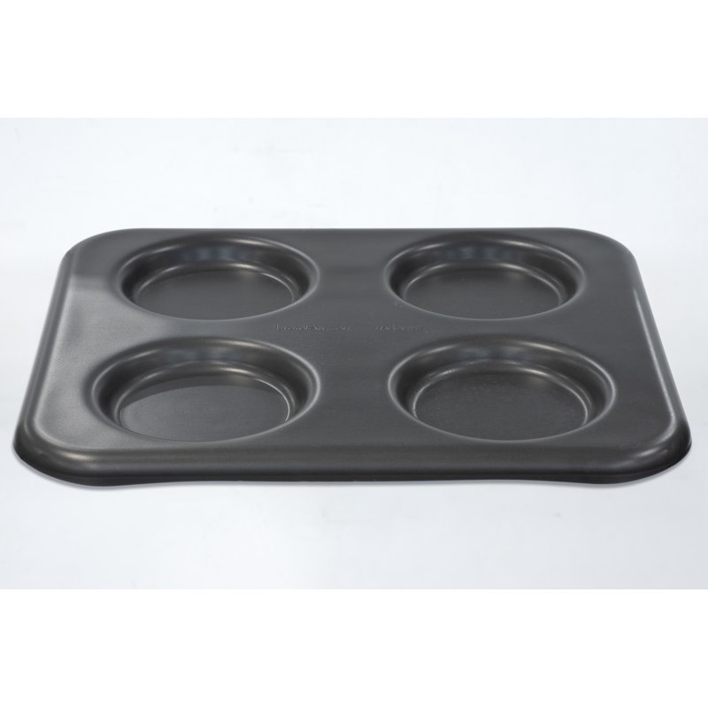 LloydPans Kitchenware 4-Cavity Round Egg Pan 9.5 Inch by 11 Inch - DK