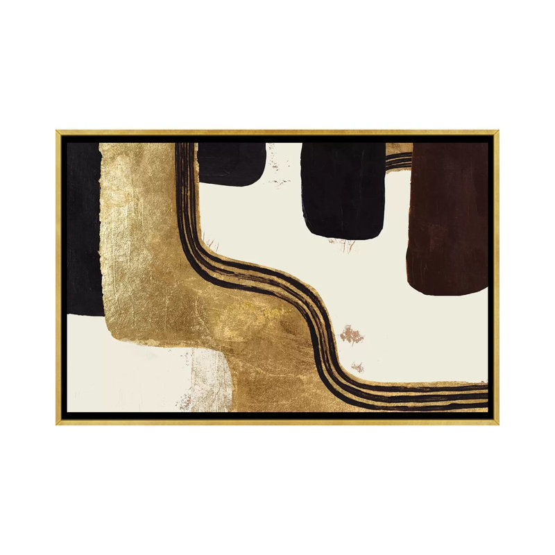 « Retro Safari » par Patricia Pinto-impression, H 40 po x l 26 po x P 1,5 po, Pas de tapis, Toile encadrée d'or