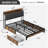 Felipe Metal Bookcase Storage Bed with 4 Underbed Drawers & Power Outlets-1049689282