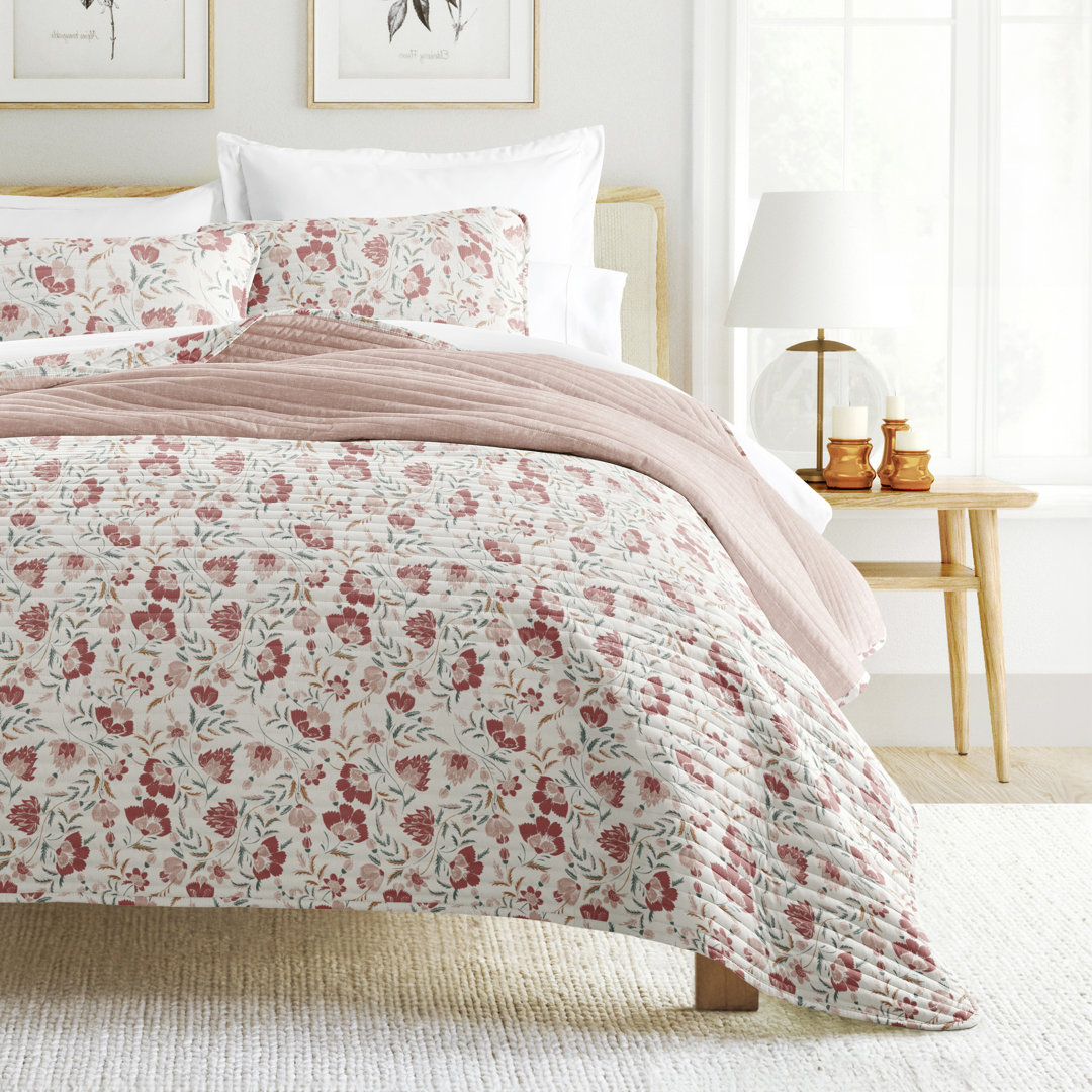 Quilt Set- Lightweight - All Season Quilted Coverlet - French Jacobean Becky Cameron 