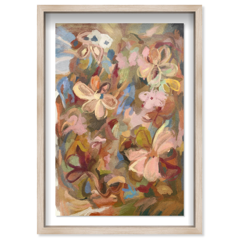 Moving Eden II Print by Oliver Gal, 31.5"H x 21.5"W, Natural Oak Shadowbox