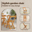 2 - Person Wood Patio Dining Set with