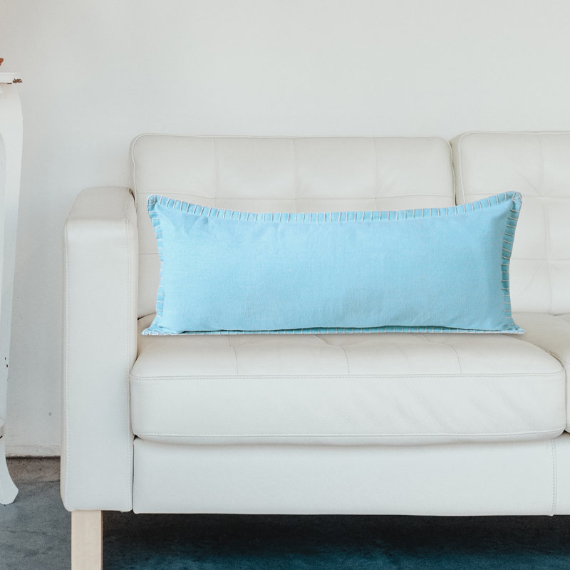 Coussin en coton Vital, Bleu vif, Housse de coussin seulement - sans coussin