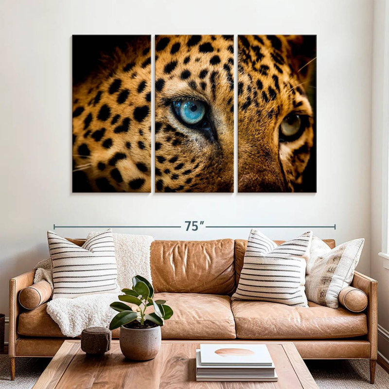 Brampt Leopard Eyeing Prey, 42" H x 65" W