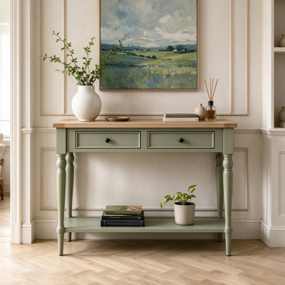 Console américaine à tiroir en bois