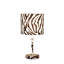 Lampe de table 19,25 po en faux suède et zèbre en métal