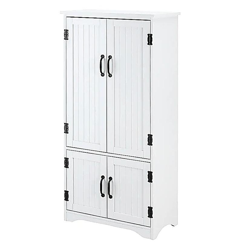 Armoire de cuisine autoportante, armoire de rangement décorative, Blanc