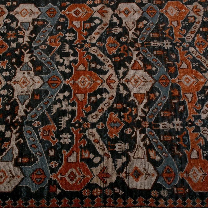 Burano Hand Knotted Wool Geometric Area Rug, Rectangle 5' x 8'
