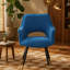 Ensemble de 2 fauteuils d'appoint en tissu bleu, 23 po x 23 po x 34 po
