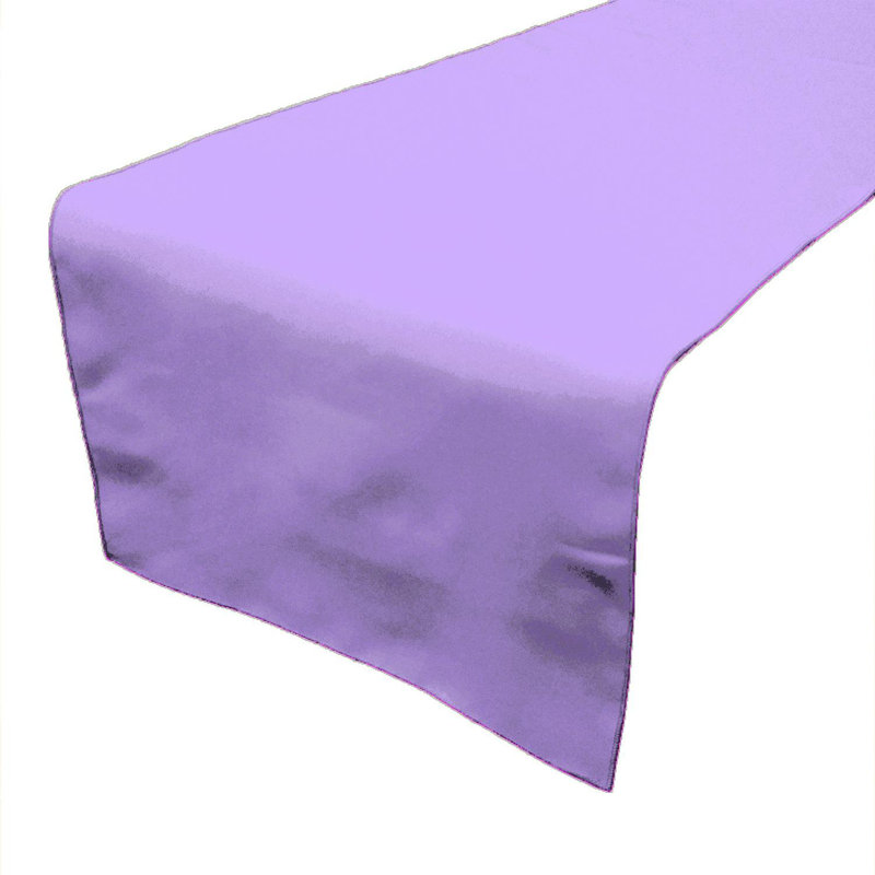 Chemin de table rectangulaire en polyester, 108 po x 24 po, Lavande