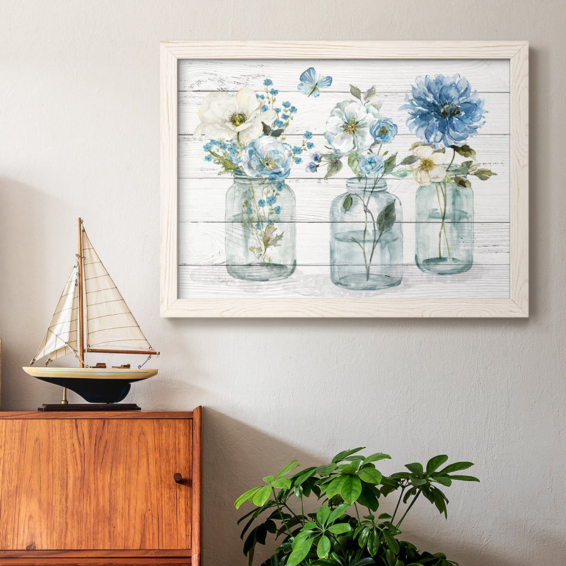 " Bottled Blues ", White, 26" H x 38" W