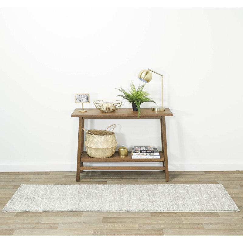 Tapis à poil long à pois abstraits Hubbardston, Tapis de couloir 2 pi 2 po x 7 pi