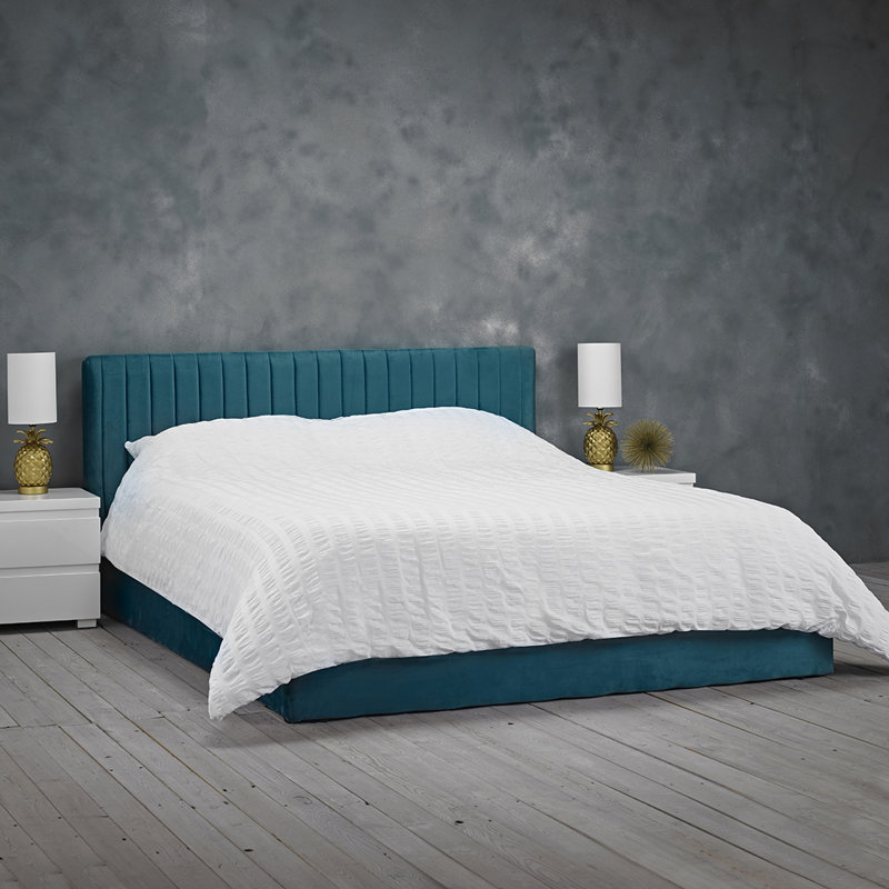 Berlin Upholstered Ottoman Storage Bed, Kingsize (5'), Teal
