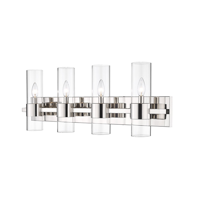 Ensemble de meuble-lavabo 4 lumières Masi, Nickel poli