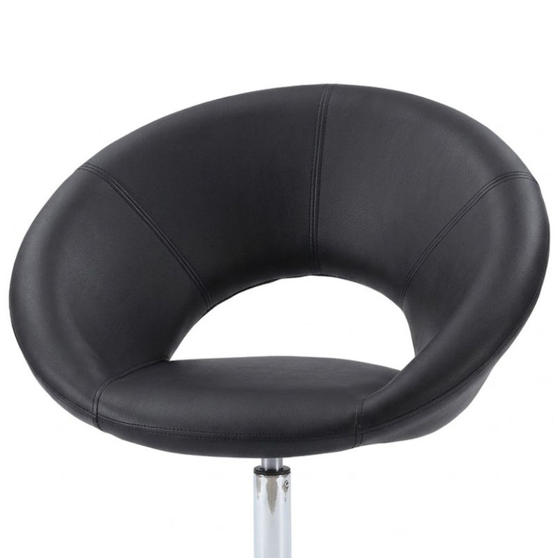 Fauteuil demi-tonneau Brode, Noir