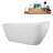 67" Streamline Soaking Freestanding Tub and Tray With Internal Drain-101697768