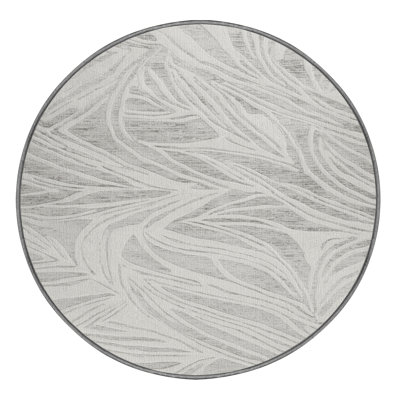 Machine Washable Abstract Gray Area Rug