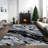 Galaxy Series Abrstract Black/Gray/Ivory/Beige Area Rug-1210259070