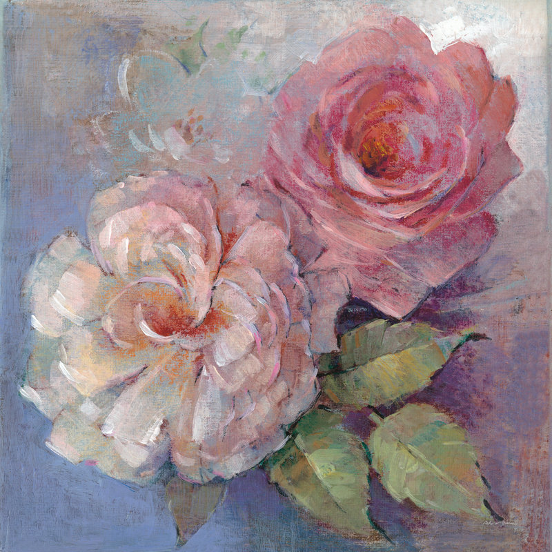 Roses I Crop by Peter McGowan - Wrapped Canvas Painting, 30cm H x 30cm W x 3.8cm D