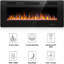 Braegger Recessed & Wall Mounted Electric Fireplace, Remote Control w/ Timer, Adjustable Flame Colour & Speed-616238213