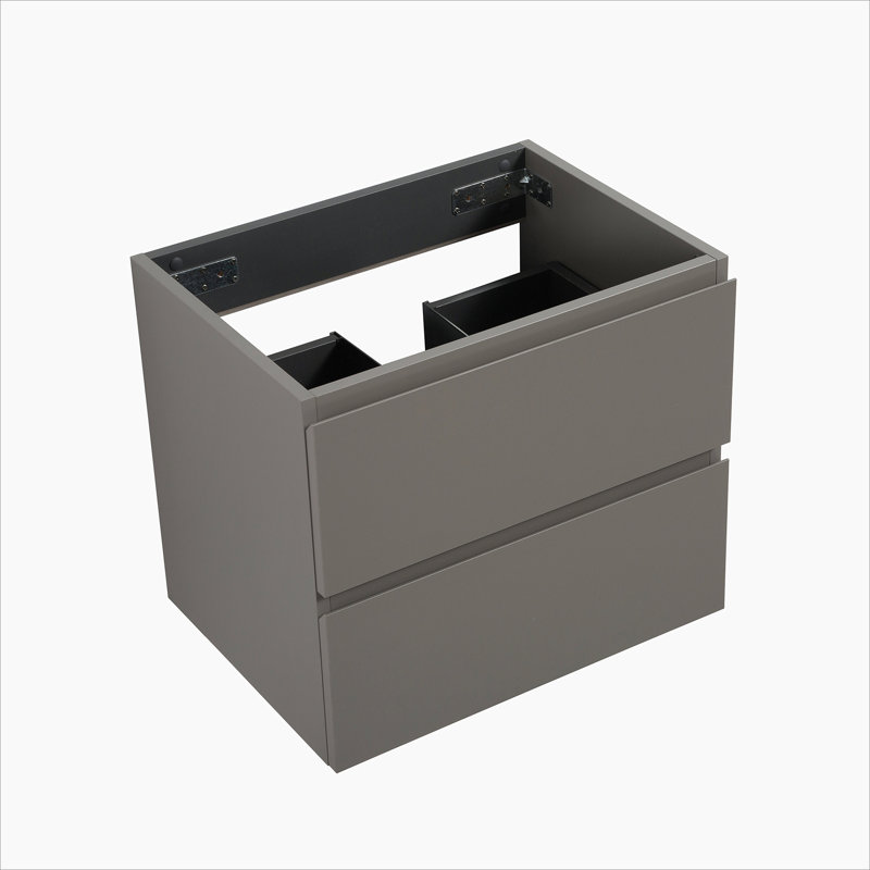 Armoire murale SANS lavabo, avec deux tiroirs, Gris