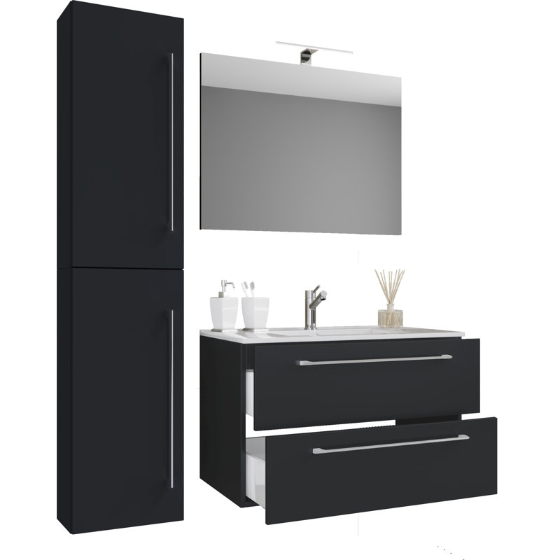 Reidunn Bathroom Furniture Suite, Black