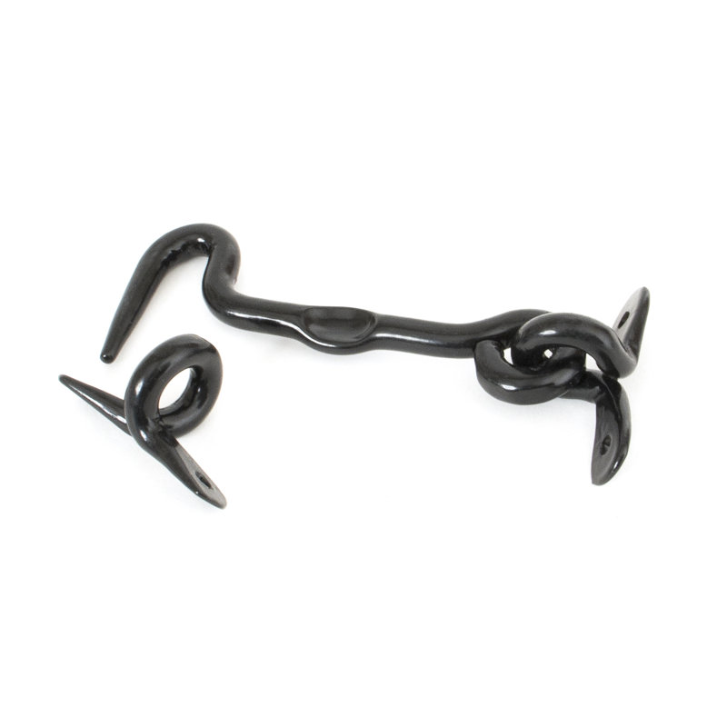 Forged Cabin Hook, 5.2cm H x 10.6cm W x 3cm D, Black